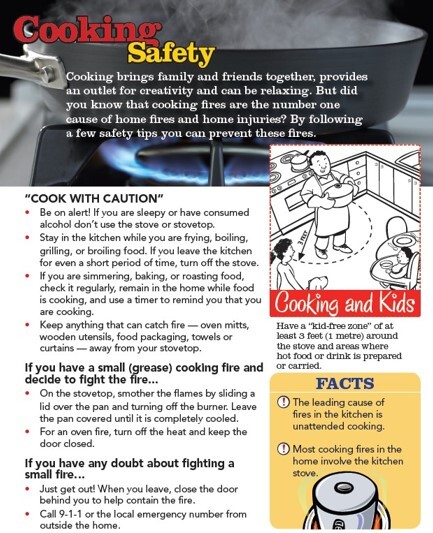 Cooking Safety Flyer.