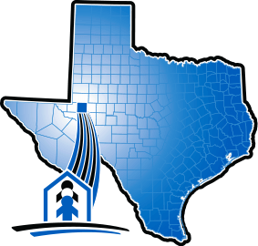 Map showing the location of Odessa in Texas.